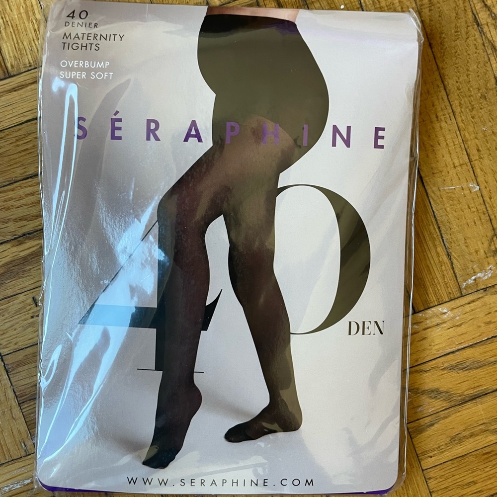 Seraphine Black Maternity tights size L unopened